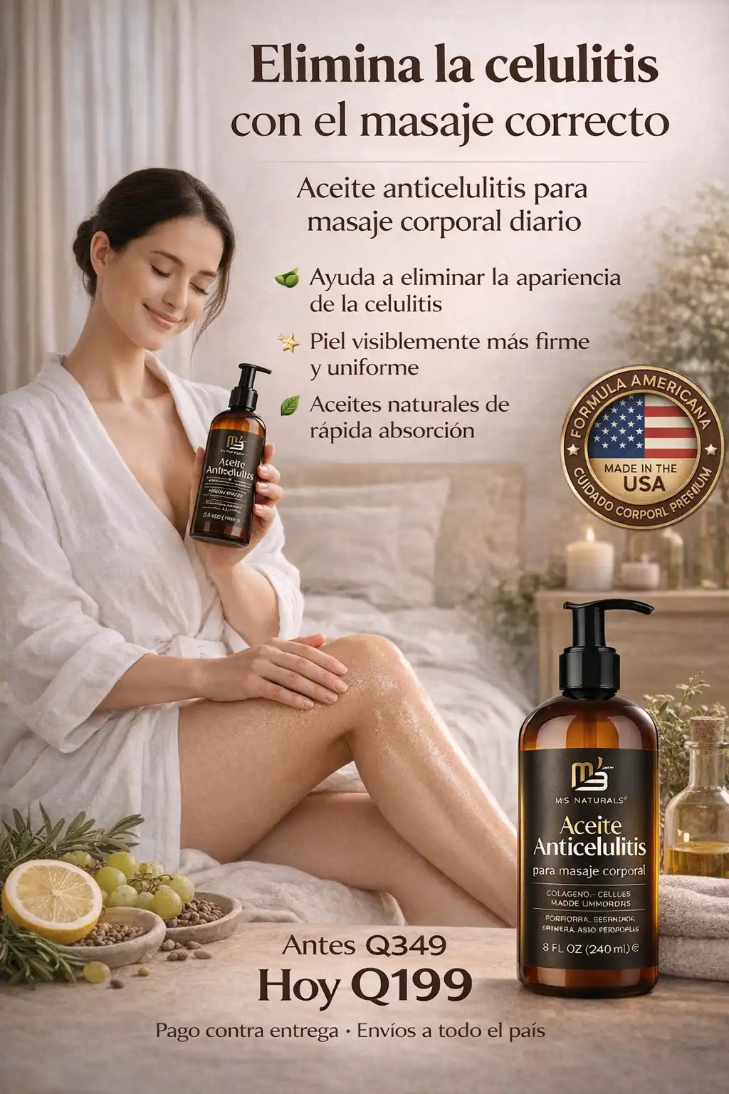 Aceite Natural de Masaje Anticelulitis