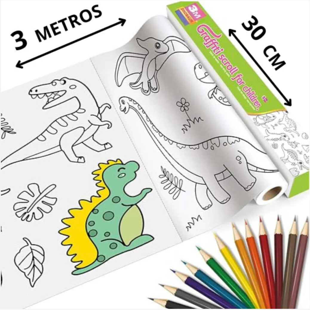 OFERTA 2X1, ROLLO PARA COLOREAR DE 3 METROS🥳