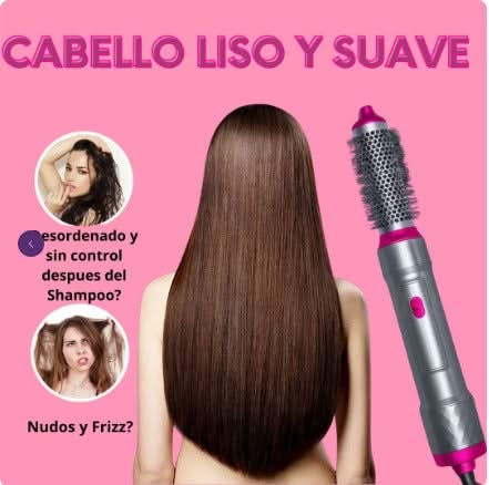 Cepillo Multifuncional 5 funciones en 1 - PEINADOS PERFECTOS